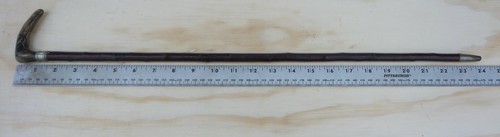 Wooden cane with antler - wooden,