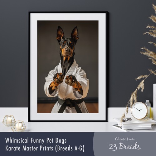 Karate dog print - dog,