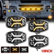 4x Rectangular Oval LED