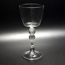 Vintage Glass Wine Goblet 7"