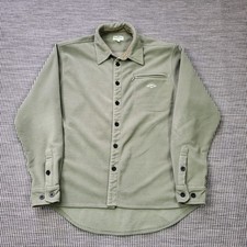 Hoggs of Fife Microfleece Shirt Mens Large Khaki Green Overshirt Country Wear