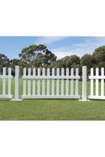 PVC 2m Lawn Picket Fence Panel