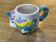 UNICORN NOVELTY MUG 3D SHAPED HANDLE PAINTED UNICORN TEA : COFFEE MUG/CUP 