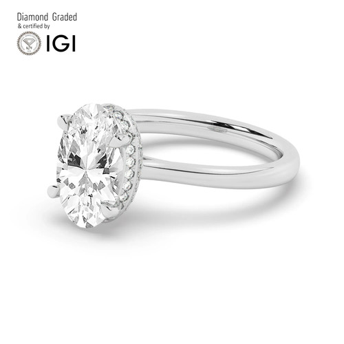 Oval diamond engagement ring - diamond,