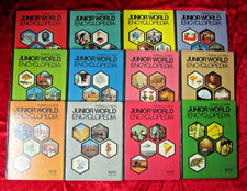 1 - 12 PURNELL'S NEW JUNIOR WORLD ENCYCLOPEDIA BOOKS ** FREE UK POST ** HARDBACK