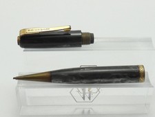 Vintage 1940's Waterman Grey Marble Mechanical Pencil, GT, Lead & Working