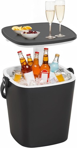 Outdoor cooler side table - side,