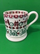 Emma Bridgewater Christmas Joy spongeware 1/2 pint mug