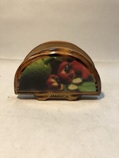 Vintage Wooden Jamaica Napkin Holder - Tropical Fruit Souvenir Kitchen Decor