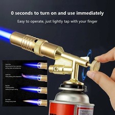 Butane Gas Blow Torch Burner Welding Auto Ignition Soldering BBQ Flame Thrower