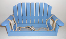 Wooden Hanging Swing Bench Bird Feeder / Plant Holder BNWOT