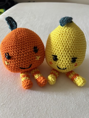 Orange and lemon amigurumi - orange,