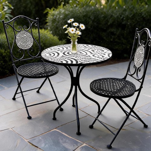 Metal mosaic bistro set - metal,