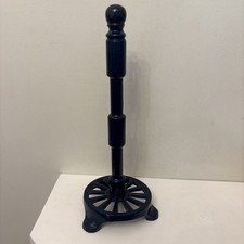 Vintage Blue Cast Iron Kitchen Roll Holder Stand Free Standing Kitchen