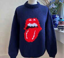 Hand Knitted Rolling Stones Lips Sweater