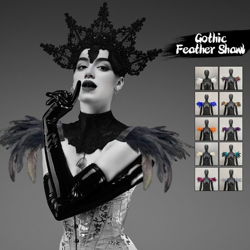 2pcs fake feather - 2pcs,