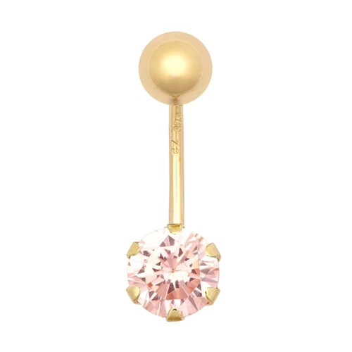 9ct gold belly - 9ct, pink