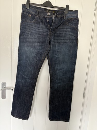 Navy straight legged jeans - navy,