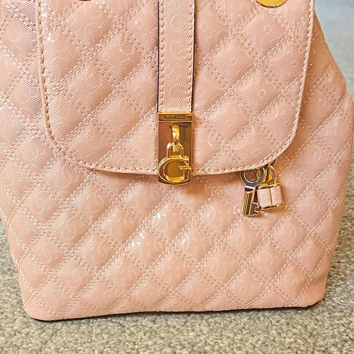 Guess pink quilted - guess, logo