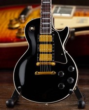 GIBSON Les Paul Custom Ebony 1:4 Scale Replica Guitar~Axe Heaven