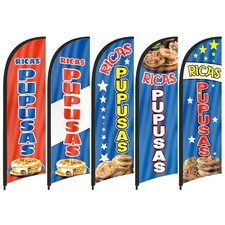 Ricas Pupusas Feather Flag