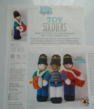 XMAS TOY KNITTING PATTERN - TOY SOLDIERS - MAGAZINE PAGES