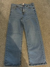 JD Williams 24/7 Blue Denim Wide Leg Stretch Jeans Size 14