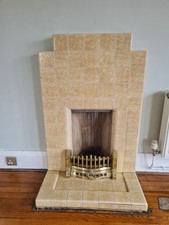 Original 1930s Tiled fireplace surround Grate, Hearth