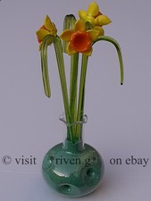 GLASS FLOWERS GIFT IN A VASE