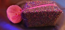 Avon Pink Sparkle Mini Cosmetics Bag Pink Ideal Gift or Treat for Her
