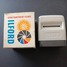 Ilford Transparency Viewer BOXED  36 x 24 mm, 4 x 4 cm & 2 x 2"  needs bulb
