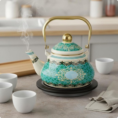 Enamel tea kettle classic - enamel,