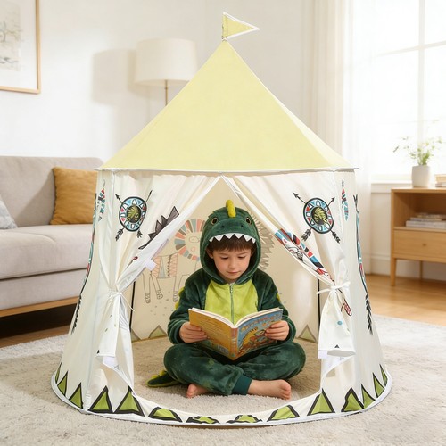 Large canvas kids teepee - canvas, star