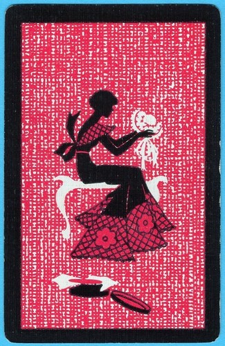 Silhouette lady holds - silhouette, lace
