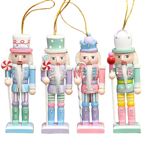 Christmas wooden nutcracker - 4x,