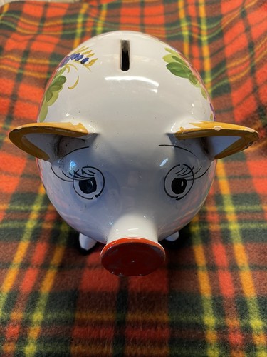 Large vintage retro piggy - large,