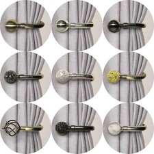 Curtain Hold Backs 2 x  Metal