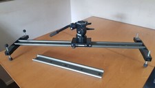 GT Glide Track Pro Camera Tripod Slider Rail System & Manfrotto #136 Fluid Head
