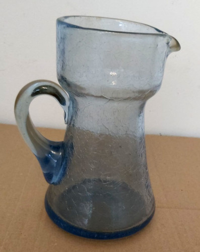 Vintage blue crackle glass - vintage,