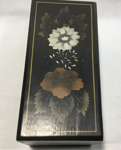 Wooden painted trinket - , box