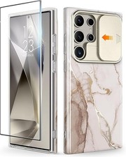 IEWIN Designed for Samsung Galaxy S23 Ultra Case with Slide Camera Cover