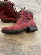 Ladies Burgundy Leather Earth Spirit Boot Size 5