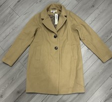 New with Tags Clements Ribeiro Designer Wool Camel Ladies Coat Size XL