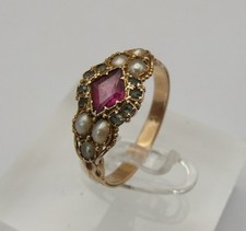 Antique gold garnet and - ct,