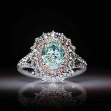 Wedding Silver Ring Chic Pink