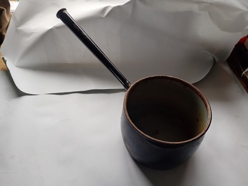 Cast iron enamel black pot - cast,
