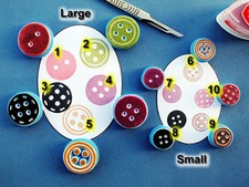 Button rubber stamp - ,, buttons