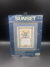 Dimensions Sunset Stamped Cross Stitch Millennium Message Karen Zabroski Vintage