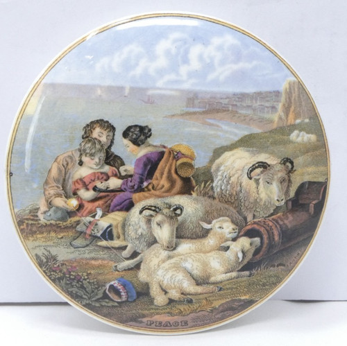 Peace prattware pot lid - prattware,