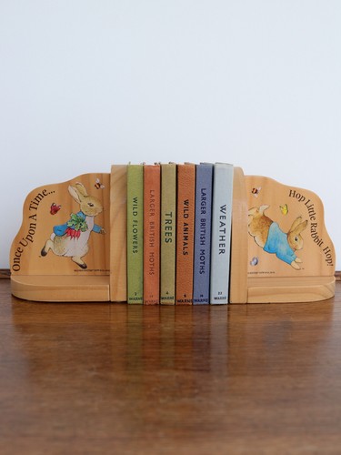 Peter rabbit wooden bookends - wooden,